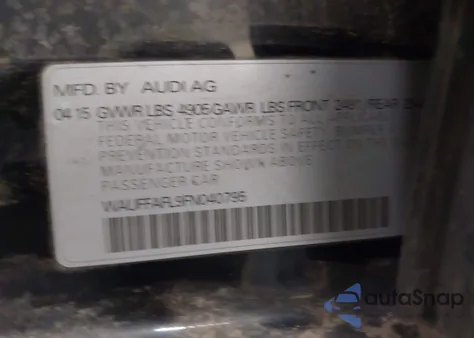 2015 Audi A4 2.0T Premium из США, поврежденный, VIN WAUFFAFL9FN040795